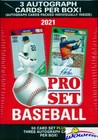 2021 Pro Set Baseball Factory Sealed Hobby Blaster Box-3 Autos 50 Card Rc Set