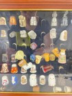 Thimble Collection Of 42 Quality Brands Owl Themed  Bone China pewter In Display