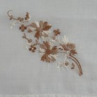White Linen Handkerchief Embroidered Floral Detail Vintage