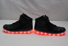 Unisex Led Children Sneakers Size 5 Glowing Light Up Black Shoes Usb W  Charger