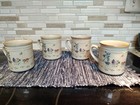 International Heartland Coffee Mug Tea Cup Farm Pattern  8oz   Set 4