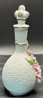 Vintage Porcelain Dresser Vanity Piece - Pink Floral Raised Design - Japan 1960s