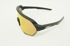 100  S2 Cycling Sunglasses Black W  Gold Hiper Lens