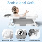 Baby Bathtub Collapsible Newborn For Infant To Toddler With Soft Cushion