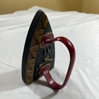 Vintage Cast Iron Sad Iron Flat Iron Hand Painted Decorative Iv 5 5  Doorstop