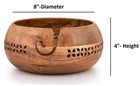 Yarn Storage Wooden Yarn Bowl Knitting Bowl Large Crochet Yarn Holder Gifts F   
