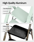 3 Step Ladder Aluminum Lightweight Folding Stool With Handgrip Anti-slip Feet
