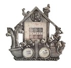 Sixtrees Noah   s Ark Baby Photo Frame 3 Opening Nursery Decor Silver Tone 3x5