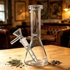 2 Pack 5  Portable Glass Bong Water Pipe Hookah Smoking Beaker 10mm Filter Set