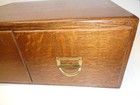 Vintage Card Catalog Index File Cabinet Library Antique Tiger Oak