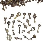 Lot Of 125 Vintage Style Antique Skeleton Furniture Cabinet Old Lock Keys Jewelr