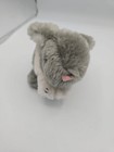 Vintage Dakin 1978 Gray White Bunny Rabbit Plush 6  Stuffed Animal Brown Eyes 
