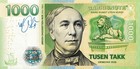 Gabris Fantasy Banknote Norway 1000 Tusen Takk 2026 Jorgen Moe Test Sign
