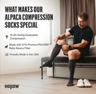 New Hollow Compression Alpaca Socks Black Medium Wide Men 7-9 5 Women 7-10