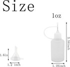 12 Pcs Precision Tip Applicator Bottles  1 Ounce Translucent Glue White 