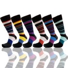 12 Pairs New Cotton Men Stripped Wedding Business Style Dress Socks Size 10-13