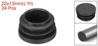 24pcs 7 8 od Plastic Tubing End Caps Round Hole Plug Insert Black