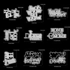 Warm Greetings Words Metal Cutting Dies Embossing Scrapbooking Paper Card Crafts