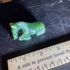 Vintage Oriental Asian Jade Green Carved Stone Miniature Horse 52mm X17mmx39mm
