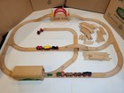 Brio Wooden Train Set 58 Pieces  Tracks Train Cars Tunnel Thomas Compatible Vtg