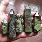 5 Pcs Natural Dragon Blood Stone Jasper Crystal Point Tower Polished Healing