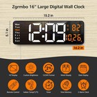 16   Large Digital Led Wall Clock Remote  Living Room gym shop warehouse office