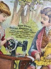 New House Sewing Machine Co  Antique Label Rare Htf Collectors Advertising 