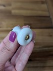 Vintage White Cabinet Or Drawer Knobs  Nos Porcelain 1 Inch Size  17 Total