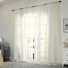 Owenie Sheer Curtains 108  Inches Long  2 Panels Sheer Curtain Set  Rod Pocket