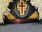 Vintage Masonic Knights Templar Ostrich Feather Chapeau Hat Ce Ward Co 