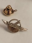 1974 Piedmont Airlines Wings Employee Pin  Speedbird   Pacemaker Logo  Sterling