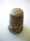 Vintage Sterling Silver Scroll Sewing Thimble