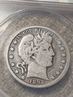 1892-s Key Date Barber Half Dollar  Anacs Vg 8  Natural And Undamaged