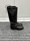 Vintage Nasty Feet   Tall  Sexy  Black Leather Motorcycle Riding Boots  8