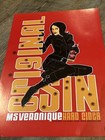 Rare Vintage Vegas Sin Cider Pin-up Gun Shot Gal Poster Sign Ad