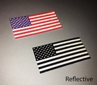 The Reflective 2x1  American Flag Decal - Full Color  2 Pack 