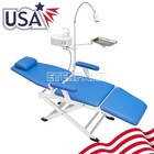 Dental Chair Mobile Exam Folding Silla W led Light Lamp tray unit Air Turbine Us