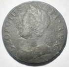 1745 Great Britain Uk 1 2 Half Penny  George Ii Corroded