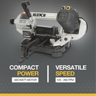 Klutch Benchtop Metal Cutting Band Saw  5in  X 4 7 8in   400 Watts  110-120v