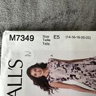 Mccalls Pattern 7349 Sz 14-22 Misses Petite Dress Midi Maxi Princess Seam