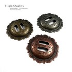 Set Of 6 Western Horse Saddle Tack Antique Engraved Slotted Conchos 1-1 2 