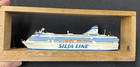 Silja Line Model Ship 1 1250 Scale Cast Iron Passenger Ship With Wooden Stand