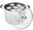 Barton 20qt Canner With 7 Jars Temp   Rack Multi Use Stainless Steel Canning