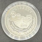 1991-s 2-coin Mt Rushmore Commemorative Proof Set  90  Silver Dollar  Box  Coa 