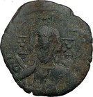 Jesus Christ Class H Anonymous Ancient 1071ad Byzantine Follis Coin Cross I52372