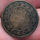 1876-h Canada One Cent Bronze Coin - G  good  Condition
