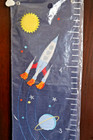 New Pottery Barn Kids Navy Blue Space Rocket Wall Mount Growth Chart
