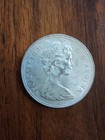 1966 Canada  1 Silver Dollar Coin Elizabeth Ii Voyageur Canoe