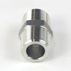 Hfs r  1  Npt Male X 1  Npt Male Hex Nipple Pipe Adapter Stainless Steel 304