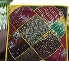 Indian Abstract Cushion Cover Decorative Embroidered Patchwork Pillow Case Cover